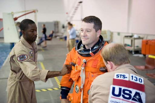 STS-130 Preflight Training. Water Survival Training at SCTF, NBL