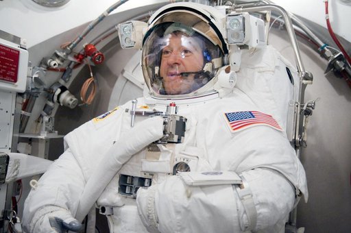 STS-130 astronaut Nick Patrick during dry run for SSATA Crew Training and EMU Verification for STS-130.