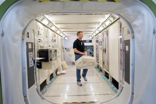 STS-130 crew during ISS transfer training