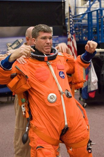 STS-132 crerw during their bailout training in CCTII