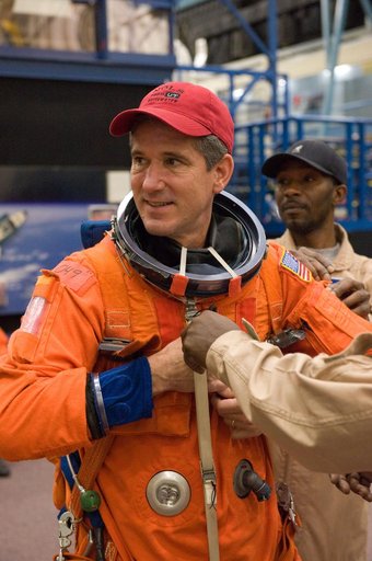 STS-132 crerw during their bailout training in CCTII