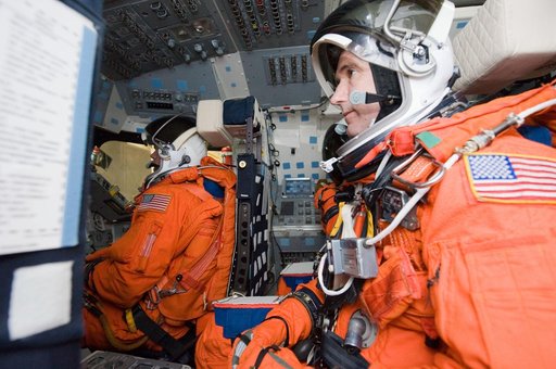 STS-132 crerw during their bailout training in CCTII