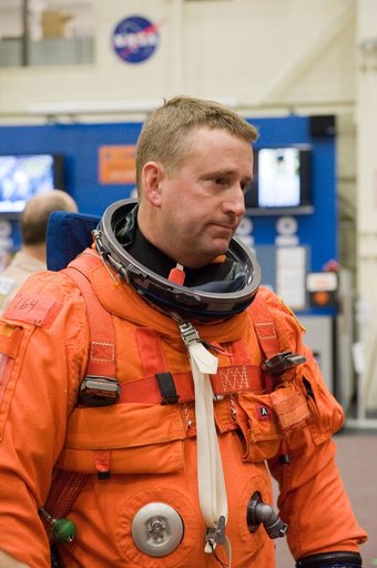 STS-132 crerw during their bailout training in CCTII