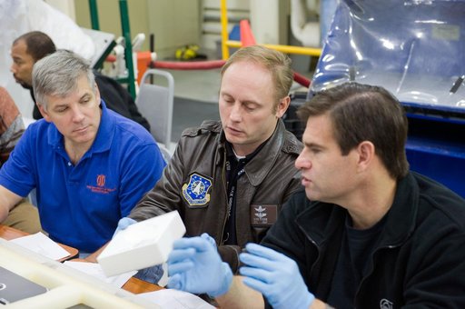 STS-134 crew during EVA TPS Overview training in the TPS/PABF