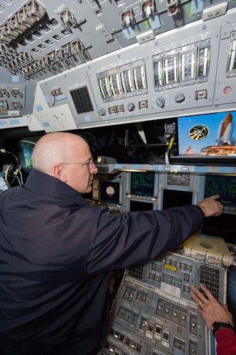 STS-131 crew members during UNDOCK MAL Timeline training.