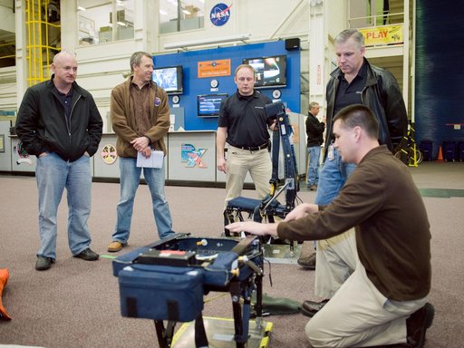 STS-134 crew training in CCT-II during their HAB/EQ PROC training.