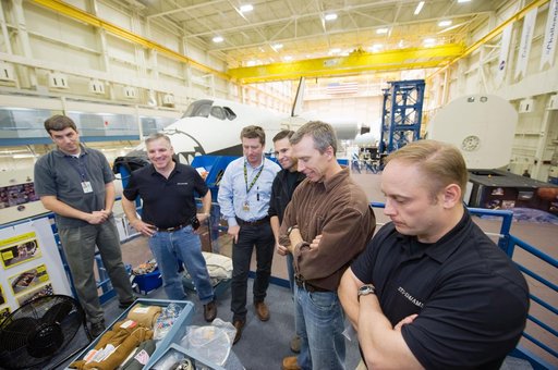STS-134 crew training in CCT-II during their HAB/EQ PROC training.