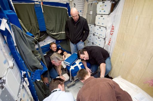 STS-134 crew training in CCT-II during their HAB/EQ PROC training.