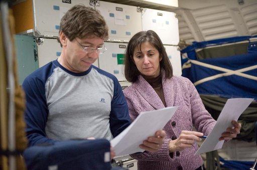 STS-133 crew during CCT II Flight Communications plan