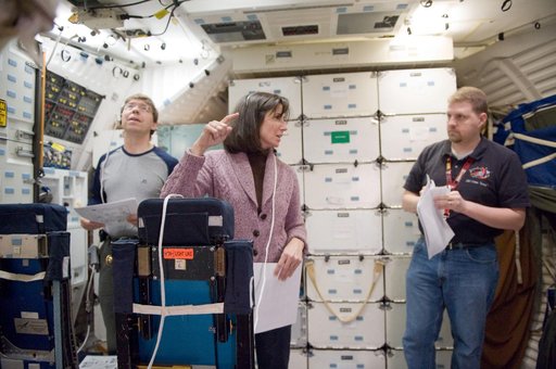 STS-133 crew during CCT II Flight Communications plan