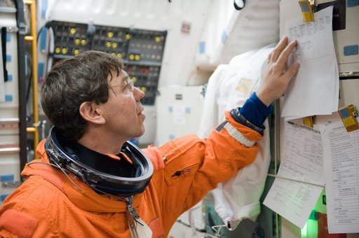 STS-133 crew during CCTII Post Insertion/Deorbit Prep training
