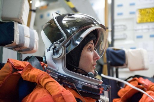 STS-133 crew during Payload Egress training in Full Fuselage Trainer (FFT)