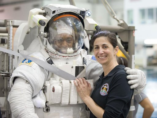 STS-133 crew members Tim Kopra and Benjamin Drew