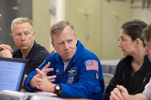 STS-133 crew during EVA TPS Overview training