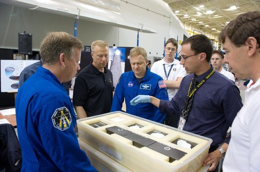 STS-133 crew during EVA TPS Overview training