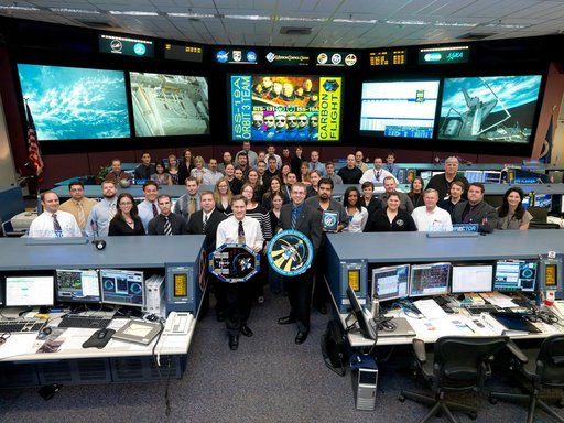 STS-131/19A Flight Control Team in FCR-1 - Orbit 3- Flight Director  Ed Van Cise
