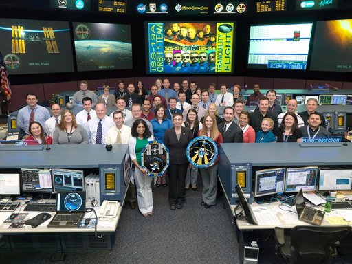 STS-131/19A Flight Control Team in FCR-1 - Orbit 1- Flight Director Courtney McMillan