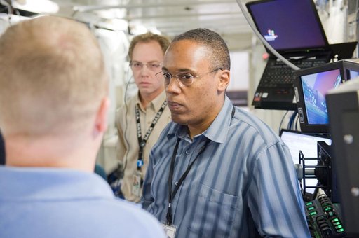 STS-133 crew during S2 CBM/ROBO INSTALL 31178 training