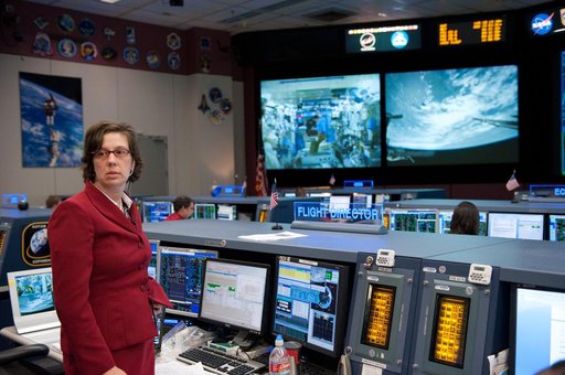 STS-132/ULF4  Flight Controllers on Console - Bldg. 30 south