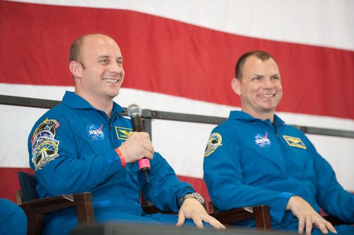 STS-132 crew return ceremony at Ellington Field - Hangar 276