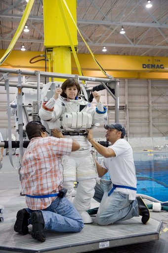 Expedition 26 crew members Cady Coleman and Paolo Nespoli