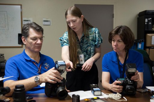 Expedition 26 crew members Cady Coleman and Paolo Nespoli