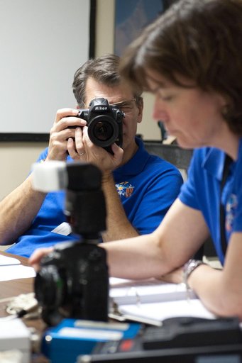 Expedition 26 crew members Cady Coleman and Paolo Nespoli