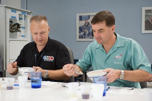 STS-335 food tasting in the JSC Food Lab