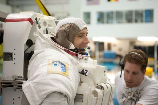 STS-134 crew members Mike Fincke and Greg Chamitoff