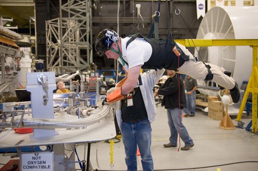 STS134 crew during EVA PGT POGO and EVA 1 tag up with instructors Allison Bolinger and Vicky Otto.