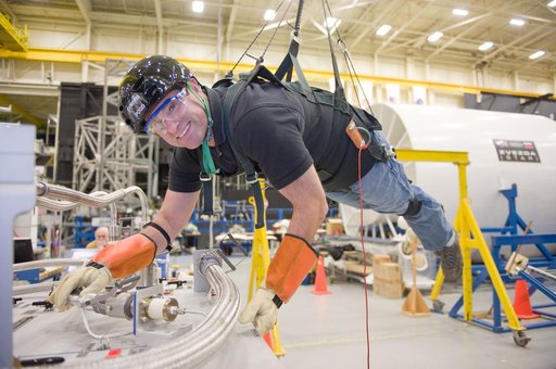 STS134 crew during EVA PGT POGO and EVA 1 tag up with instructors Allison Bolinger and Vicky Otto.