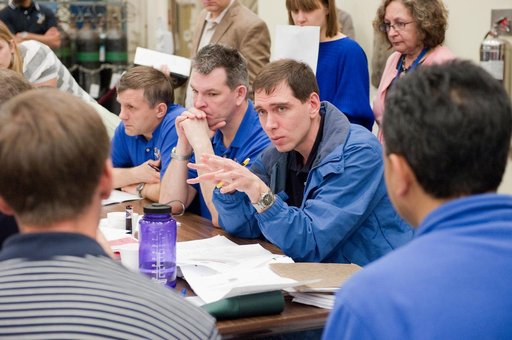 Expedition 27, Expedition 28 and STS-135 during joint ISS/STS Emergency Scenarios training.