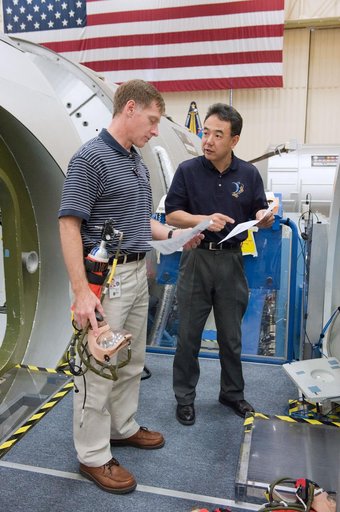 Expedition 27, Expedition 28 and STS-135 during joint ISS/STS Emergency Scenarios training.
