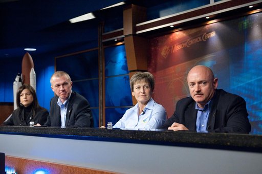 STS-134 press conference with Mark Kelly