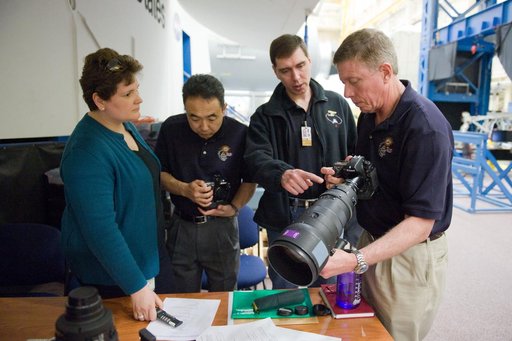 Expedition 28/29 crew members during Docking Timeline Training.