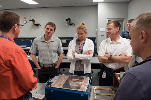 STS-135 crew during AEM (Animal Enclosure Module) training