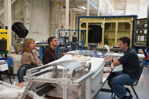 STS-135 crew during Ingress/Egress Timeline training in building 9NW space station mockups