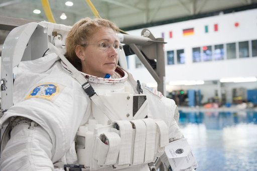 Final space shuttle crew training session in the NBL