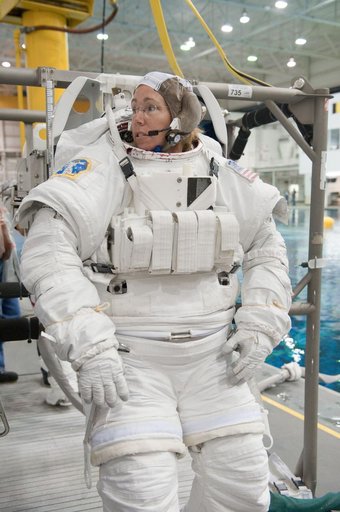 Final space shuttle crew training session in the NBL