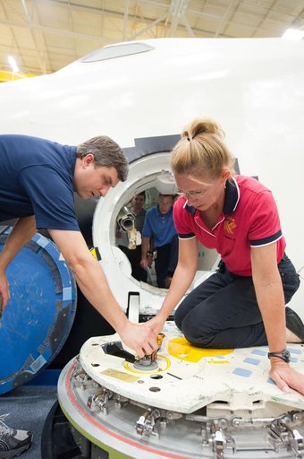 STS-135 Escape System Refresher training and Stowage Review Training