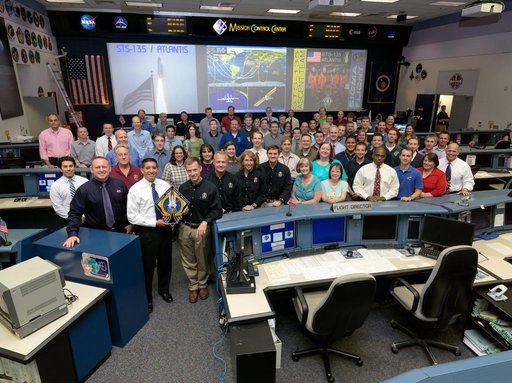 STS-135 Flight Control Team in WFCR - Ascent - Flight Director Richard Jones