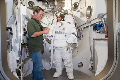 Expedition 32 crew member Sunita Williams during her EMU Training and Certification