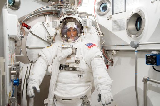 Expedition 32 crew member Sunita Williams during her EMU Training and Certification