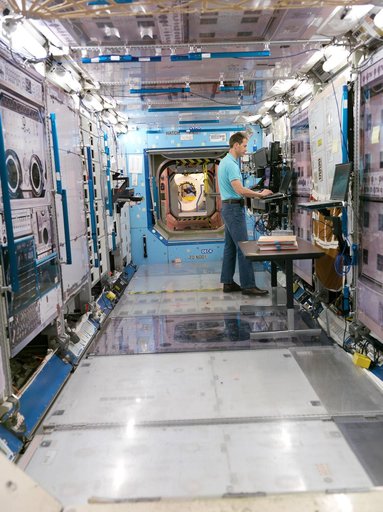 Space Center Houston wall display project. Expedition 33 Soyuz crew