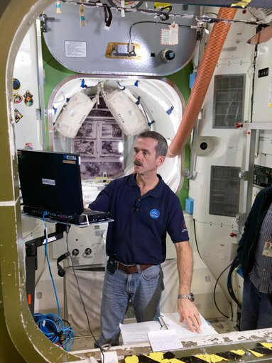 Space Center Houston wall display project. Expedition 33 Soyuz crew