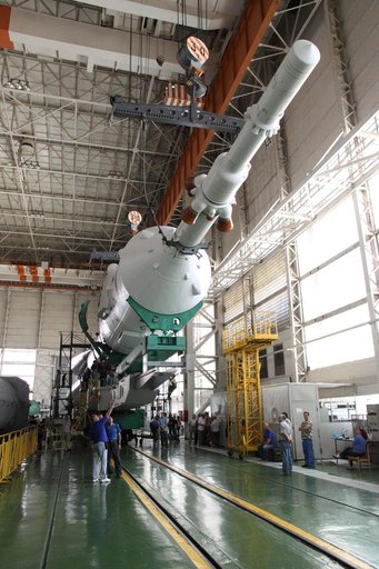 Soyuz TMA-05M in Kazakhstan