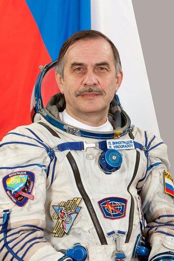 Portrait of Russian cosmonaut Pavel Vinogradov of Roscosmos