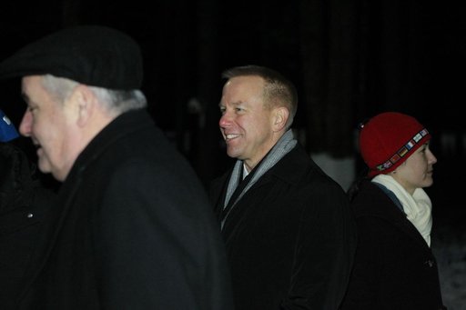 At the Gagarin Cosmonaut Training Center in Star City, Russia, Expedition 46-47 crewmember Tim Kopra of NASA flashes a smile Nov. 30 in advance of his departure for his launch site at the Baikonur Cosmodrome in Kazakhstan. Kopra, Tim Peake of the European Space Agency and Yuri Malenchenko of the Rus