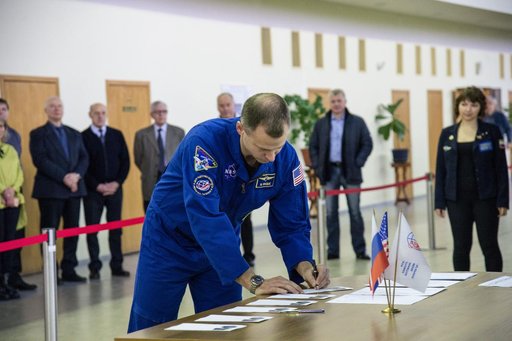 Expedition 59 crew member Nick Hague of NASA