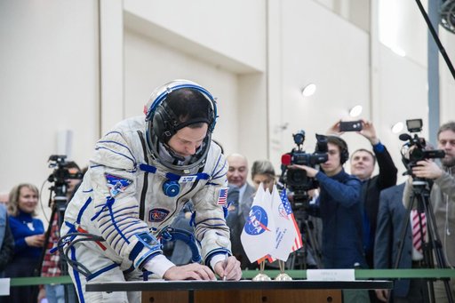 Nick Hague of NASA at the Gagarin Cosmonaut Training Center